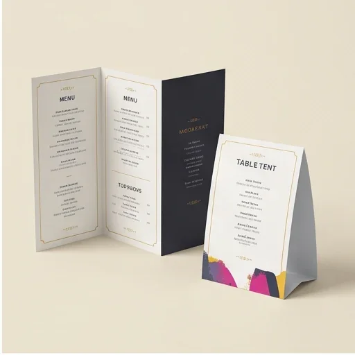 Representative menus & table tents