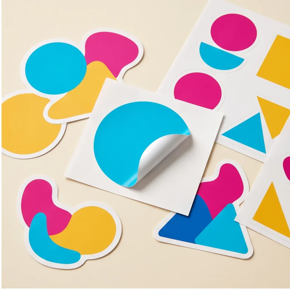 Representative die-cut stickers